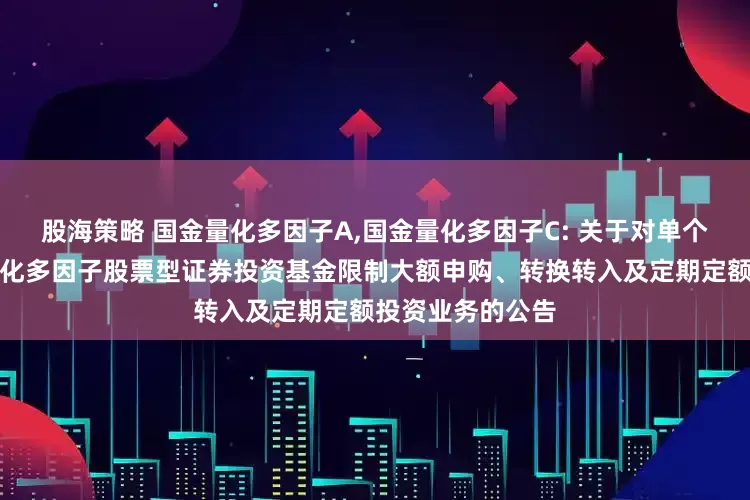 股海策略 国金量化多因子A,国金量化多因子C: 关于对单个基金账户国金量化多因子股票型证券投资基金限制大额申购、转换转入及定期定额投资业务的公告